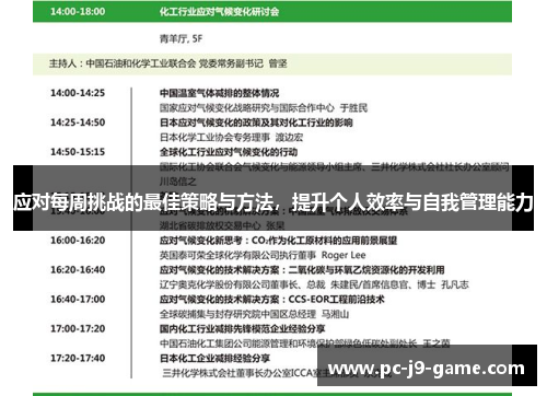 应对每周挑战的最佳策略与方法，提升个人效率与自我管理能力